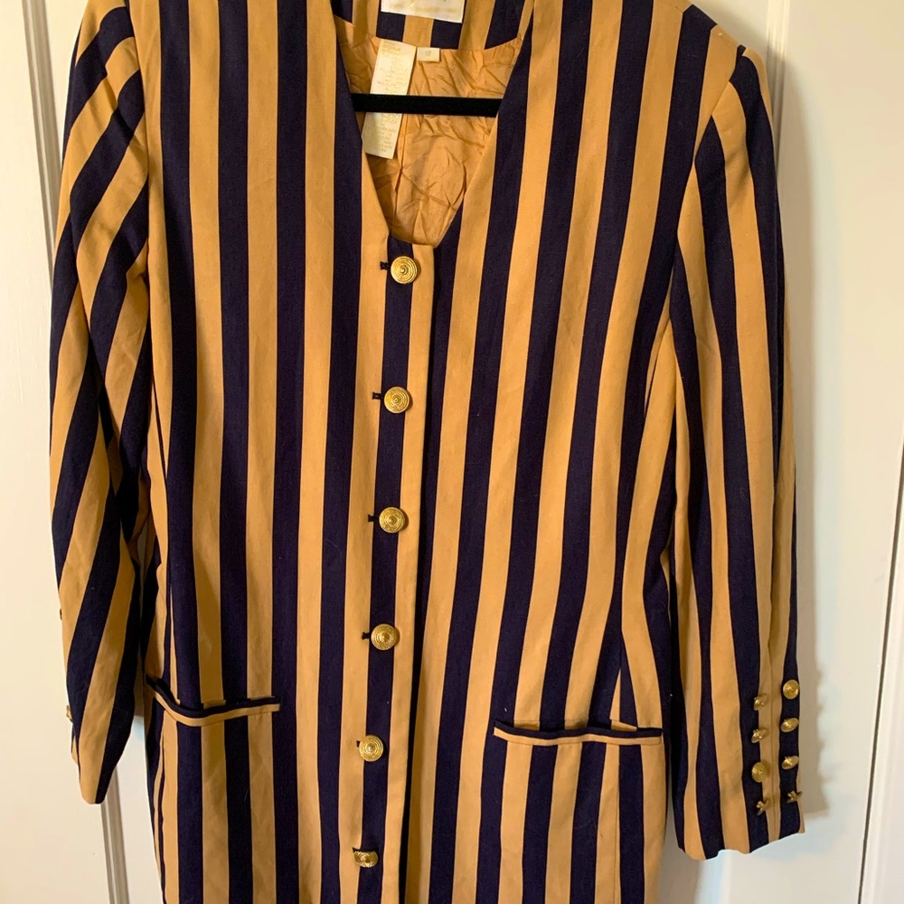 Vintage Striped Blazer
